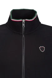 19V69 ITALIA Sweater ZAAN Herren-Trainingsjacke Schwarz/Rot