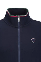 19V69 ITALIA Sweater ZAAN Herren-Trainingsjacke Dunkelblau/Rot