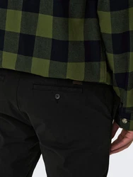 ONLY & SONS Chinohose Hose Chino Basic Reißverschluss Gestaschen (8323) Schwarz (8323)