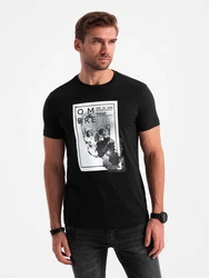 OMBRE Print-Shirt T-Shirt mit Totenkopf Schwarz