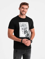 OMBRE Print-Shirt T-Shirt mit Totenkopf Schwarz