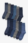 Next Kurzsocken Herrensocken (12er-Pack) Dunkelblau/Grau/Blau