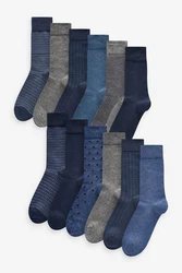 Next Kurzsocken Herrensocken (12er-Pack) Dunkelblau/Grau/Blau