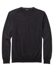 OLYMP Rundhalspullover Strick Casual Dunkelgrau/Dunkelblau/Schwarz/Grau