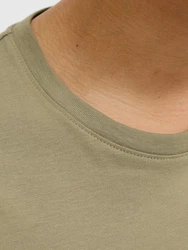 Jack & Jones T-Shirt JJEORGANIC BASIC TEE SS O-NECK Khaki/Dunkelgrün