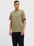 Jack & Jones T-Shirt JJEORGANIC BASIC TEE SS O-NECK Khaki/Dunkelgrün