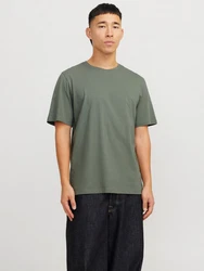 Jack & Jones T-Shirt JJEORGANIC BASIC TEE SS O-NECK Dunkelgrün/Grün