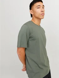 Jack & Jones T-Shirt JJEORGANIC BASIC TEE SS O-NECK Dunkelgrün/Grün