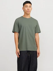 Jack & Jones T-Shirt JJEORGANIC BASIC TEE SS O-NECK Dunkelgrün/Grün