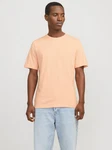 Jack & Jones T-Shirt JJEORGANIC BASIC TEE SS O-NECK Orange/Beige/Rosa
