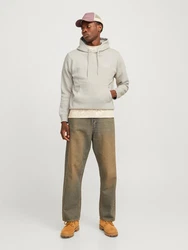 Jack & Jones Sweatshirt JJECORP LOGO SWEAT HOOD (3478) Hellgrau/Khaki/Beige/Grau/Braun