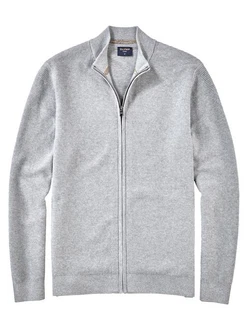 OLYMP Strickjacke Casual Grau/Silber/Hellgrau