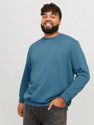 Jack & Jones PlusSize Sweatshirt JJEBradley Grau/Türkis/Blau/Dunkelblau/Hellblau