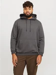 Jack & Jones Sweatshirt JJEBRADLEY HOOD NOOS PLS Dunkelgrau/Hellgrau/Grau/Schwarz
