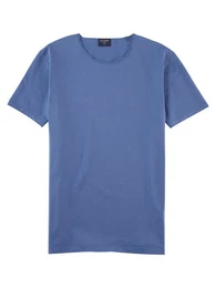T-Shirt Casual mit Rollkante am Ausschnitt