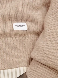 Jack & Jones Rundhalspullover JJJERRY KNIT CREW NECK Beige/Braun