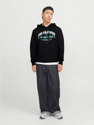 Jack & Jones Kapuzensweatshirt JJELOGO SWEAT HOOD 2 Schwarz/Rot/Braun/Grün/Blau/Hellblau