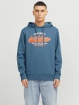 Jack & Jones Kapuzensweatshirt JJELOGO SWEAT HOOD 2 Blau/Hellblau/Grau