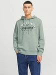 Jack & Jones Kapuzensweatshirt JJELOGO SWEAT HOOD 2 Grün/Hellgrün Jack & Jones Kapuzensweatshirt JJELOGO SWEAT HOOD 2 Grün/Hellgrün
