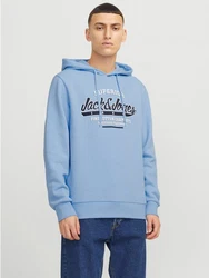 Jack & Jones Kapuzensweatshirt JJELOGO SWEAT HOOD 2 Hellblau/Blau