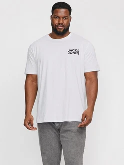 Jack & Jones T-Shirt JJECORP LOGO schwarz/weiß