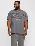 Jack & Jones Plus T-Shirt Dunkelgrau/Dunkelgrün/Grau/Khaki Jack & Jones Plus T-Shirt Dunkelgrau/Dunkelgrün/Grau/Khaki