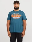 Jack & Jones Plus T-Shirt Hellblau/Türkis/Blau Jack & Jones Plus T-Shirt Hellblau/Türkis/Blau