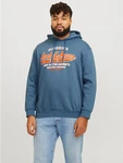Jack & Jones PlusSize Hoodie Sweat Hood JJELOGO Blau/Hellblau/Grau