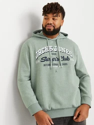 Jack & Jones PlusSize Hoodie Sweat Hood JJELOGO Grün/Dunkelgrün