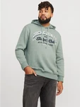 Jack & Jones PlusSize Hoodie Sweat Hood JJELOGO Grün/Dunkelgrün