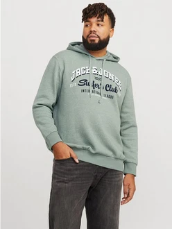 Jack & Jones PlusSize Hoodie Sweat Hood JJELOGO Grün/Dunkelgrün Jack & Jones PlusSize Hoodie Sweat Hood JJELOGO Grün/Dunkelgrün