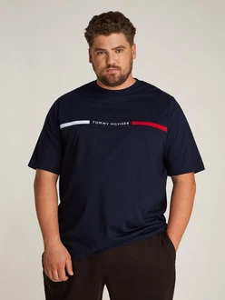 Tommy Hilfiger Big & Tall BT-HILFIGER CHEST INSERT TEE Groen Tommy Hilfiger Big & Tall BT-HILFIGER CHEST INSERT TEE Groen