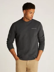 Tommy Jeans Sweatshirt 'LINEAR' Dunkelgrau/Khaki/Schwarz