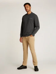 Tommy Jeans Sweatshirt 'LINEAR' Dunkelgrau/Khaki/Schwarz