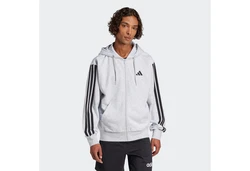 adidas Sportswear Kapuzensweatshirt Essentials 3S FT FZ HD Hellgrau/Grau