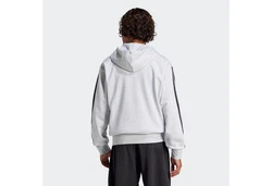 adidas Sportswear Kapuzensweatshirt Essentials 3S FT FZ HD Hellgrau/Grau