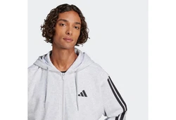 adidas Sportswear Kapuzensweatshirt Essentials 3S FT FZ HD Hellgrau/Grau
