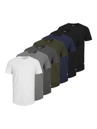Rundhalsshirt JJENOA TEE SS CREW NECK 7PK MP NOOS (Packung, 7-tlg)
