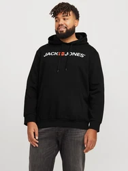 Jack & Jones Kapuzensweatshirt JJECORP OLD LOGO SWEAT HOOD NOOS mit Logo Print Schwarz/Braun/Hellblau