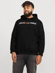 Jack & Jones Kapuzensweatshirt JJECORP OLD LOGO SWEAT HOOD NOOS mit Logo Print Schwarz/Braun/Hellblau