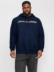 Jack & Jones Kapuzensweatshirt JJECORP OLD LOGO SWEAT HOOD NOOS mit Logo Print Dunkelblau