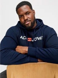 Jack & Jones Kapuzensweatshirt JJECORP OLD LOGO SWEAT HOOD NOOS mit Logo Print Dunkelblau