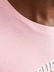 Jack & Jones T-Shirt JJELOGO TEE SS O-NECK 2 COL SS25 SN Rosa/Lila