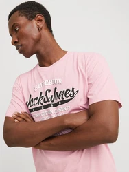 Jack & Jones T-Shirt JJELOGO TEE SS O-NECK 2 COL SS25 SN Rosa/Lila