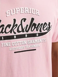 Jack & Jones T-Shirt JJELOGO TEE SS O-NECK 2 COL SS25 SN Rosa/Lila