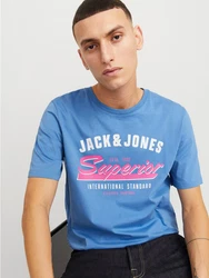 Jack & Jones T-Shirt JJELOGO TEE SS O-NECK 2 COL SS25 SN Blau/Hellblau