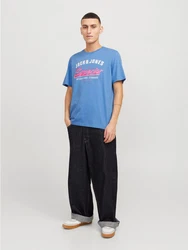 Jack & Jones T-Shirt JJELOGO TEE SS O-NECK 2 COL SS25 SN Blau/Hellblau