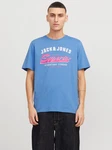 Jack & Jones T-Shirt JJELOGO TEE SS O-NECK 2 COL SS25 SN Blau/Hellblau