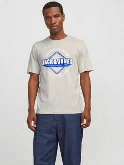 Jack & Jones T-Shirt JJELOGO TEE SS O-NECK 2 COL SS25 SN Khaki/Hellblau/Blau/Beige/Weiß Jack & Jones T-Shirt JJELOGO TEE SS O-NECK 2 COL SS25 SN Khaki/Hellblau/Blau/Beige/Weiß