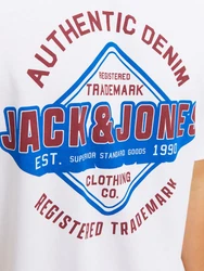 Jack & Jones T-Shirt JJELOGO TEE SS O-NECK 2 COL SS25 SN Weiß/Creme